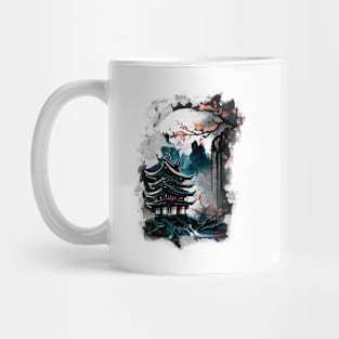 Fantasy japan landscape Mug